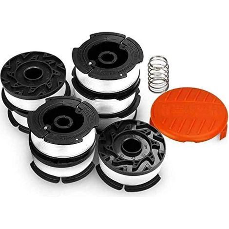 8 pièces A6481 A6485 Fil de coupe avec capuchon pour débroussailleuse Black Decker Reflex ST5530-GB, GLC3630L20-GB, STC1820PC-GB, BESTA530-GB, BESTA525-GB