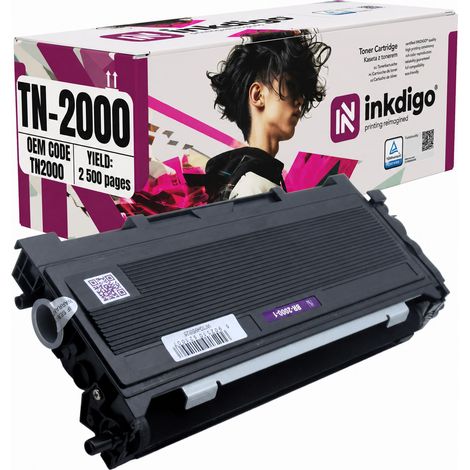 Inkdigo Toner TN2000 kompatibel mit Brother HL-2035, HL-2035R und HL-2037, TÜV-zertifiziert (1/5)