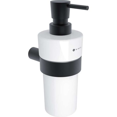 Nimco Bormo - Dispenser di sapone con supporto, nero opaco BRC 11031KN-T-90 (1/2)