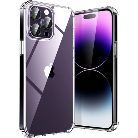 CUSTODIA PER APPLE IPHONE 14 PRO MAX SILICONE TRASPARENTE BASIC A2894 A2651 (1/5)