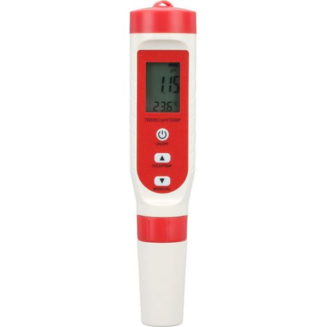 Testeur Numérique d’Eau 4-en-1 PH/TDS/CE/Temp, Étanche IP65, Écran LCD Haute Définition (1/4)