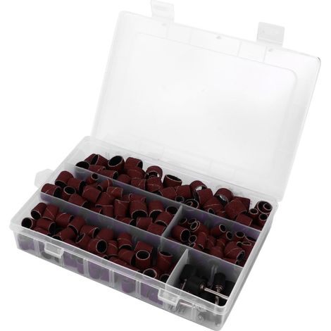 Manchons de Ponçage Cylindriques et Lissage des Surfaces en Bois en Toile Émeri Marron Ponçage Polyvalent Lot de 51 pour Outil Rotatif pour Travaux Domestiques et Artisanat (1/5)