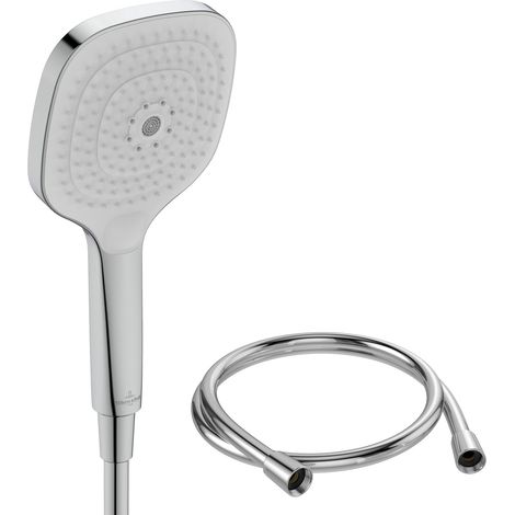 Villeroy & Boch Elody Handbrause-Set, Duschkopf inkl. Schlauch 1,20 m, Chrom (1/5)
