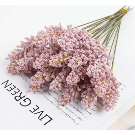 Épi de blé artificiel en mousse, style champêtre, décoration intérieure, photographie de mariage, fausse fleur, rose. (1/5)