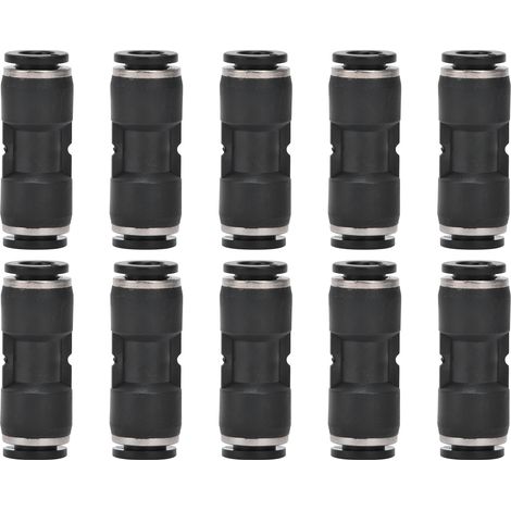Lot de 10 raccords pneumatiques droits à emboîter pour tuyaux, accessoires pour compresseur d'air, 4 mm