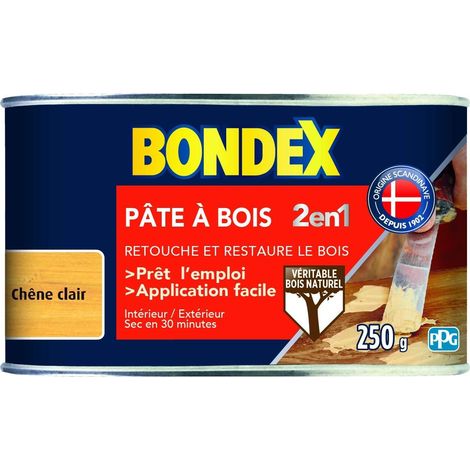 Bondex Masilla para madera 2 en 1 roble claro 250 gramos