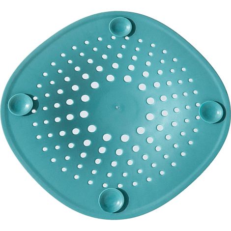 Crépine d'évier anti-obstruction en TPR, récupérateur de cheveux pour bonde de douche, couvercle en maille pour lavabo et cuisine, salle de bain, vert