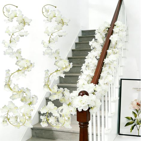 2 Pièces Fleurs Artificielles Suspendues,Guirlande Cerisier,Décoration de Fleurs de Cerisier de 1,8 M,135 Têtes Guirland Fleur de Cerisier,Convient pour Mariages,Fêtes,Jardins,Arches,Murs (1/5)