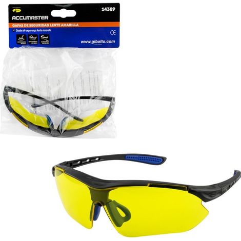 Lunettes de sécurité ACCUMASTER avec verre jaune et coussinet nasal (1/5)