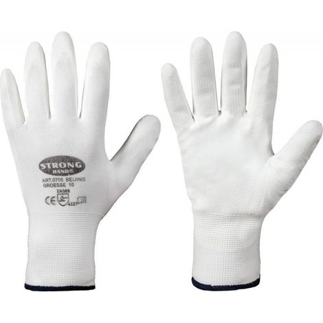 Guanto, Nylon, Formato 8, Bianco (Al 12)