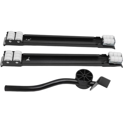 Roulettes extensibles pour appareils électroménagers, supportant une charge de 300 kg, avec base universelle pour lave-linge, réfrigérateurs, sèche-linge et lave-vaisselle, objets lourds, noir. (1/5)