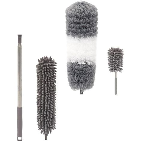 Plumeau Portatif Télescopique en Chenille et Microfibre Superfine, Facile à Installer et Réutilisable, pour Dépoussiérer Voitures et Ordinateurs (1/5)