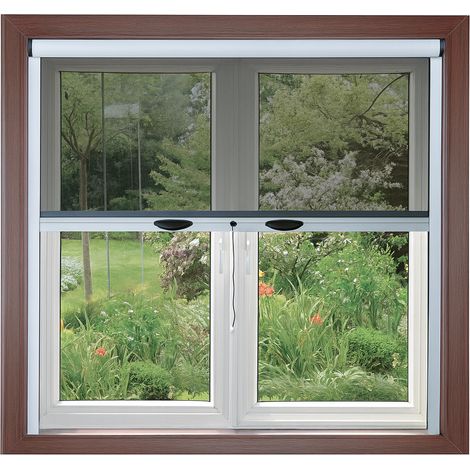 MOUSTIQUAIRE EN KIT FENÊTRE C/FREIN 140X160 BLANC