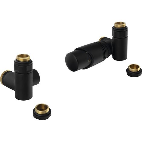 WICHER ECK COMBI Vanne thermostatique coudée, noir mat (1/2)