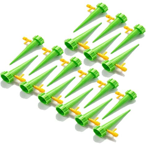 (18 pièces vertes) Kits d'arrosage automatique, arroseurs goutte à goutte, système d'irrigation automatique pour plantes d'intérieur, accessoires de jardin créatifs (1/4)