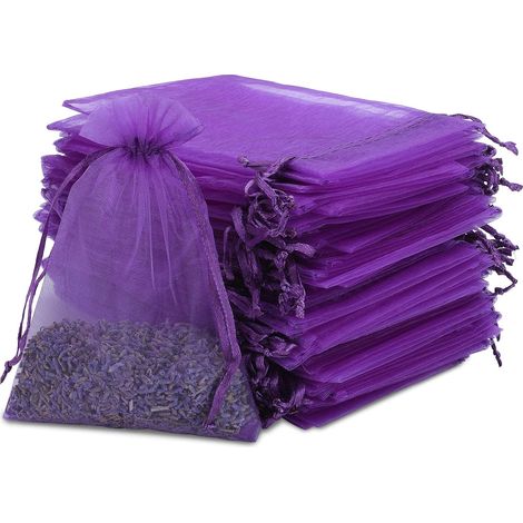 Lot de 100 petits sacs en filet à cordon (3 x 4 cm), sacs en organza transparents à cordon pour bijoux, sacs cadeaux pour mariages et fêtes, emballage de bonbons et bracelets, pour petites entreprises (1/5)