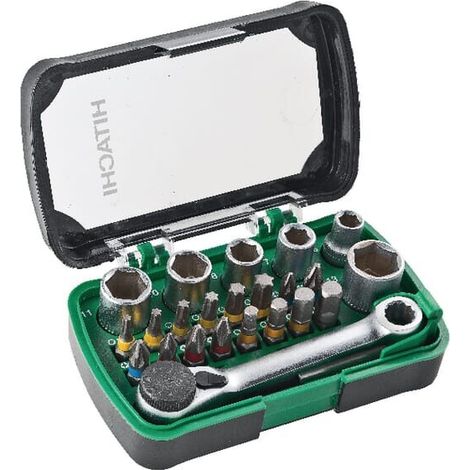 Hikoki 750362 Sortierter Steckschlüsseleinsatzsatz Ratsche 1/4'' 24-teilig (1/2)