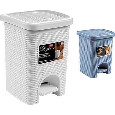 PATTUMIERA A PEDALE 'ELEGANCE' Lt. 6 - col. bianco  - STEFANPLAST