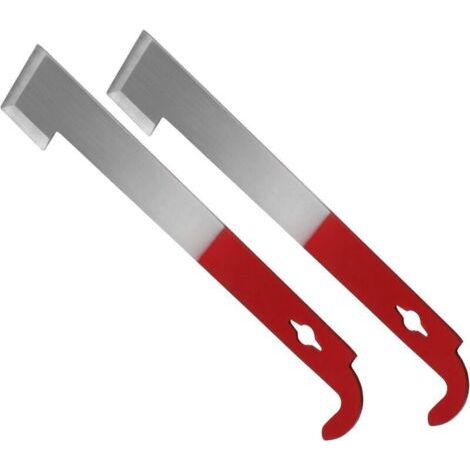 Ensemble d'outils apicoles en acier inoxydable - Lot de 2 : lève-cadres en forme de J et grattoir, 26,7 cm (10,5 pouces). (1/5)