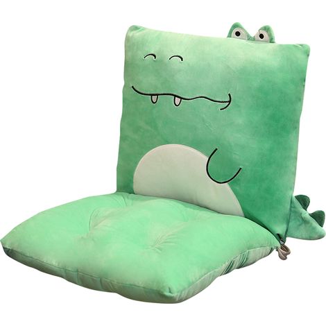 Coussin en peluche motif dessin animé d'hiver - crocodile de la forêt, coussin une pièce - 85 x 45 cm (1/5)