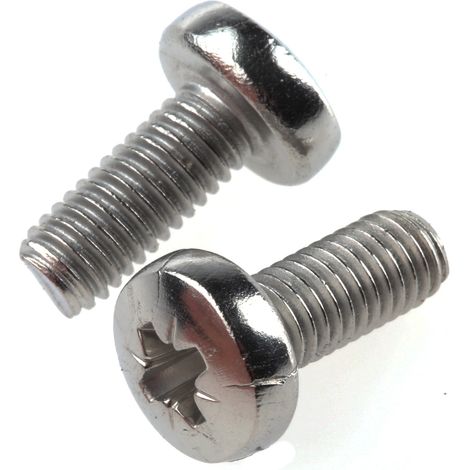 Vis à métaux RS PRO M5 à tête Cylindrique Pozidriv en Acier Inoxydable, 12mm ( Prix pour Boîte de 100 )