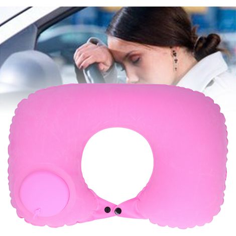 Appuie-tête gonflable automatique en forme de U monté sur voiture C (rose) (1/5)