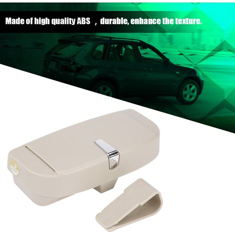 Boîte/organisateur de rangement multifonctionnel pour lunettes de soleil de voiture (beige) (1/5)