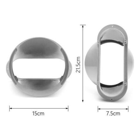 Interface de Bouche Plate 150Mm AdaptéE de Kit de Tuyau D'éChappement de Climatiseur Portable (1/4)