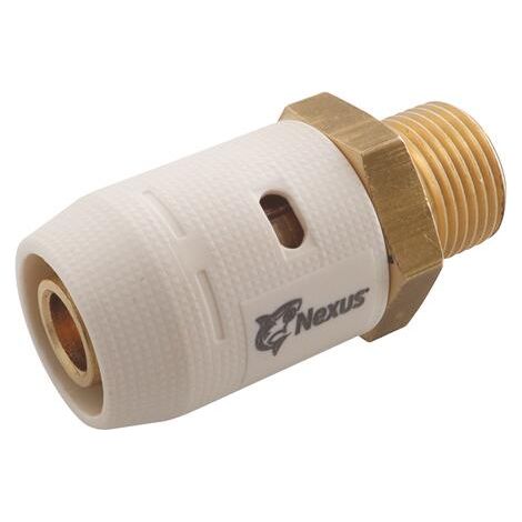 Raccord droit instantané mâle laiton 15/21 pour tube multicouche Ø20 (1/3)