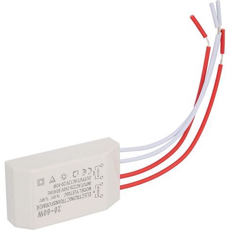 Transformateur électronique 220 V vers 12 V CA, 20-60 W (1/5)