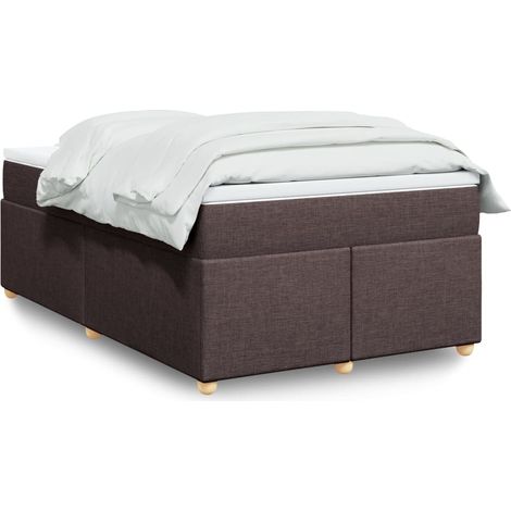 Boxspringbett mit Matratze Dunkelbraun 120x200 cm Stoff (1/5)