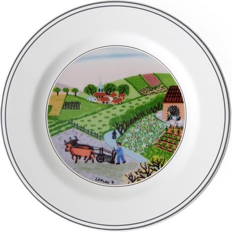Assiette à Pain Multicolore, Garanti Lave-Vaisselle, Compatible Micro-Ondes, Vaisselle, Ceramiqe, Porcelaine (1/4)