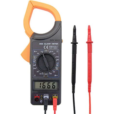 PINZA AMPEROMETRICA + TESTER DIGITALE - AC CC CONTINUITA RESISTENZA - 1 pezzo
