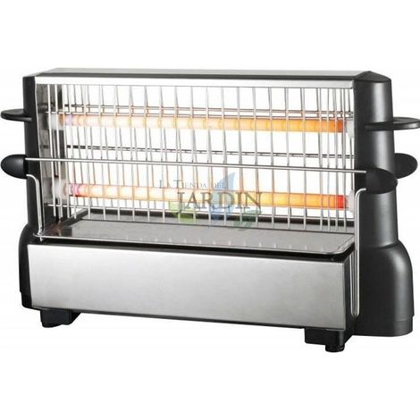 Suinga – Grille-pain 4 tranches 750 W en acier inoxydable – Résistances à quartz pour grillage parfait – Ramasse-miettes pour nettoyage facile