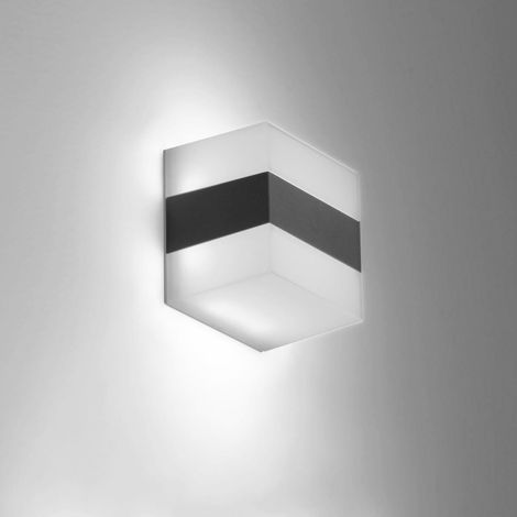 Nobile illuminazione applique ice 5w 4k ip65 220-240v op antracite ic10/4k/a