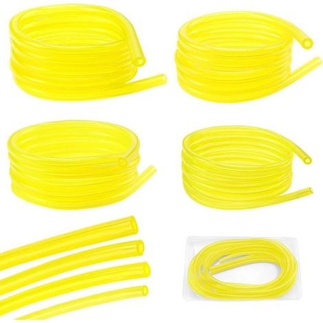Set di 4 tubi flessibili per olio da 1 m (2 x 3,5 mm, 2,5 x 5 mm, 3 x 5 mm, 3 x 6 mm) per tosaerba, decespugliatori e motori in generale.