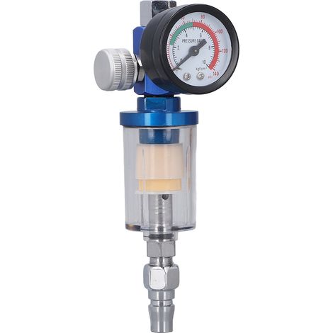 Pistolet à peinture pour climatiseur, filtre séparateur de vapeur d'eau en alliage d'aluminium et plastique en ligne, outil d'interface 1/4 pouce (1/5)