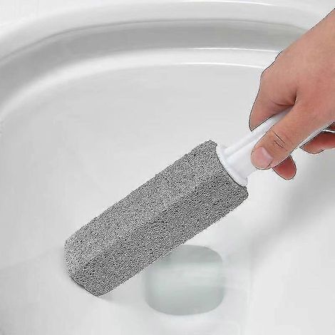 Brosse de toilette en pierre ponceutilisée pour le nettoyage des toilettes de salle de bain (1/5)
