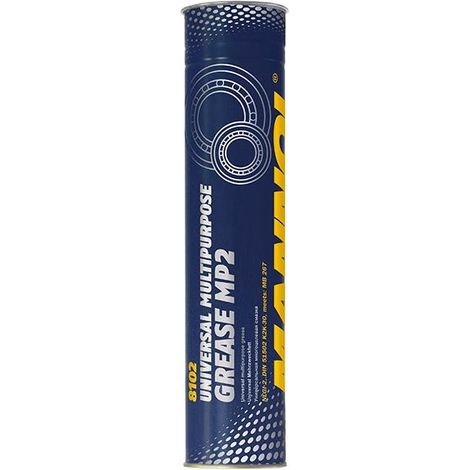 Mannol – Graisse minérale NLGI 2 – Résistante à l'eau – Température de service -30 à +120°C – Cartouche 400g pour usage professionnel