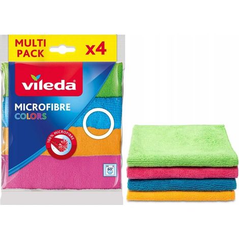 Panni in microfibra Vileda COLORATI, 4 pezzi.
