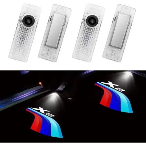 (logo 2) Accessoires auto X2 F39 : 2 projecteurs laser LED pour portières de voiture avec logo, lampe de bienvenue, éclairage fantôme. Accessoires auto pour véhicules à moteur. (1/4)