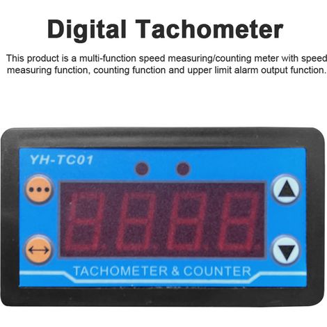 Tachymètre numérique YH-TC01, affichage LED de haute précision, compteur de vitesse du moteur avec détecteur de capteur à effet Hall (1/5)