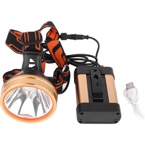Lampe frontale super lumineuse 1800mAh rechargeable multifonction pour travail extérieur, batterie lithium puissante (1/5)