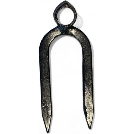 Zappone bidente in acciaio forgiato con occhio tondo peso 900 grammi dimensioni 13x29 cm ideale per lavori agricoli e giardinaggio (1/3)