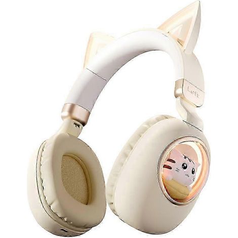 Casque audio enfant (Amande) à oreilles de chat - Bluetooth 5.3, supra-auriculaire, à réduction de bruit (1/5)