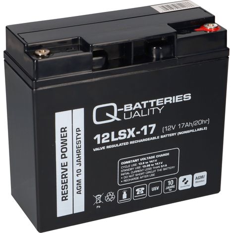 Q-Batteries 12LSX-17 12V 17Ah Blei-Vlies-Akku AGM 10 Jahre (1/5)