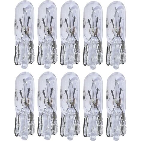 Ersandy – Lot de 10 ampoules T5 12V 1.2W – Lumière douce pour tableau de bord – Installation simple – Compatible luminaires T5