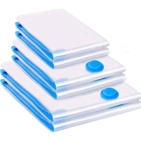 Lot de 6 Sacs Rangement Sous Vide Aspirateur pour couettes, linge de lit, oreillers (1/4)