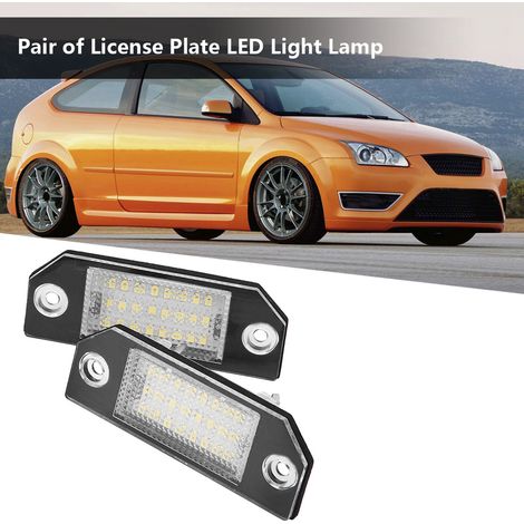 LED-Kennzeichenbeleuchtung (24 LEDs x 2) für Ford C-MAX Focus MK2, kaltweißes Licht, einfaches Austauschset, langlebige Leuchtmittel (1/5)