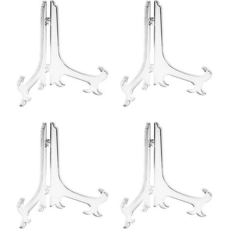 Présentoirs en plastique, lot de 12, chevalets de décoration, 12,5 cm (5 pouces) de haut, pour photos ou autres objets lors de mariages, décoration intérieure. (1/5)